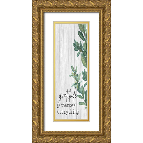 Gratitude 2 Gold Ornate Wood Framed Art Print with Double Matting by Allen, Kimberly