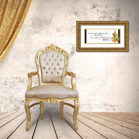 Gathered Around Gold Ornate Wood Framed Art Print with Double Matting by Allen, Kimberly