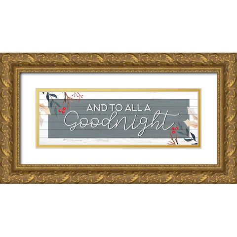 Goodnight Gold Ornate Wood Framed Art Print with Double Matting by Allen, Kimberly