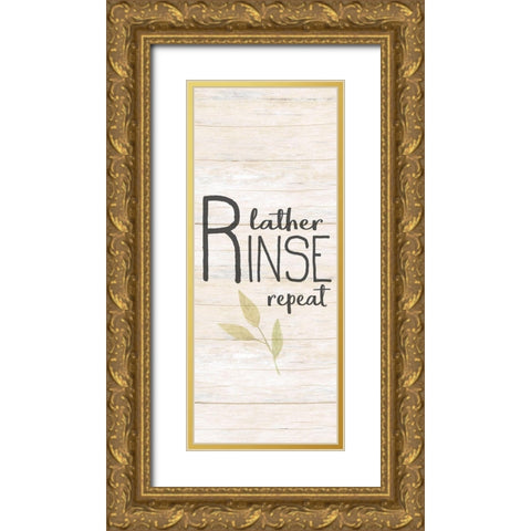 Lather Gold Ornate Wood Framed Art Print with Double Matting by Allen, Kimberly