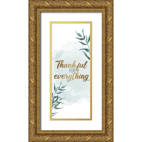 Gratitude Enough 6 Gold Ornate Wood Framed Art Print with Double Matting by Allen, Kimberly