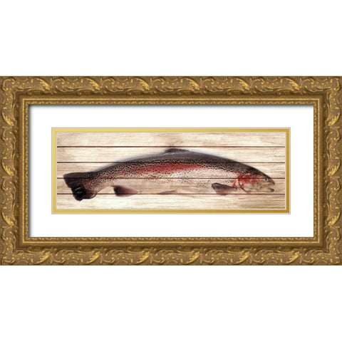 Trout 1 Gold Ornate Wood Framed Art Print with Double Matting by Allen, Kimberly