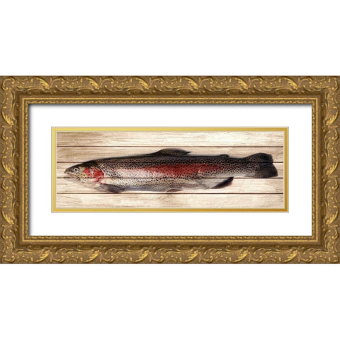 Trout 2 Gold Ornate Wood Framed Art Print with Double Matting by Allen, Kimberly