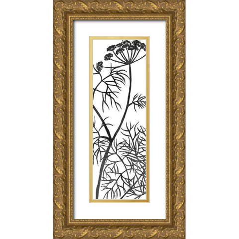 Botanical Panel 3 Gold Ornate Wood Framed Art Print with Double Matting by Allen, Kimberly