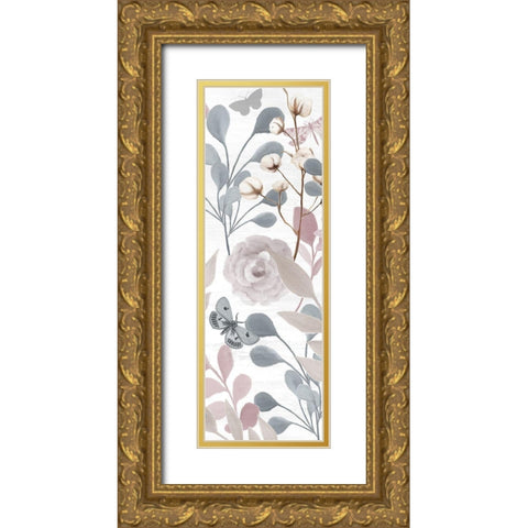 Wildflower Hope Panel A Gold Ornate Wood Framed Art Print with Double Matting by Allen, Kimberly