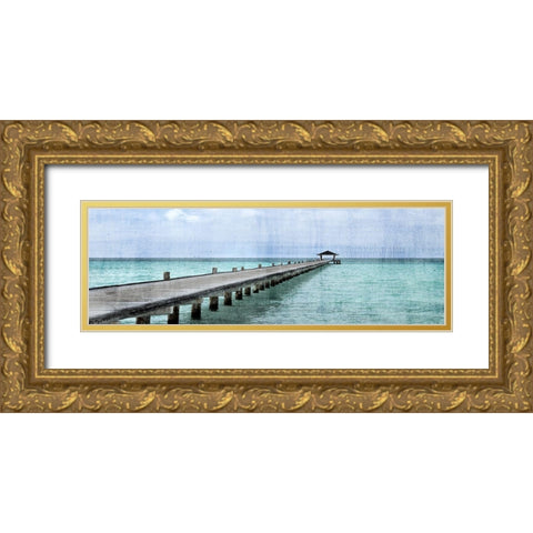 Paradise Gold Ornate Wood Framed Art Print with Double Matting by Allen, Kimberly