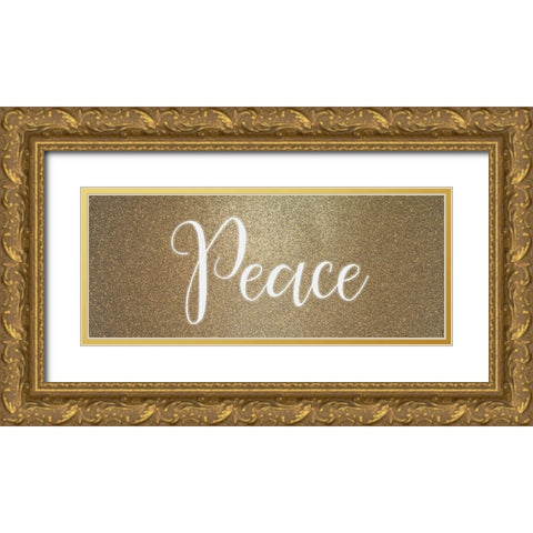 Peace Noel 1 Gold Ornate Wood Framed Art Print with Double Matting by Allen, Kimberly