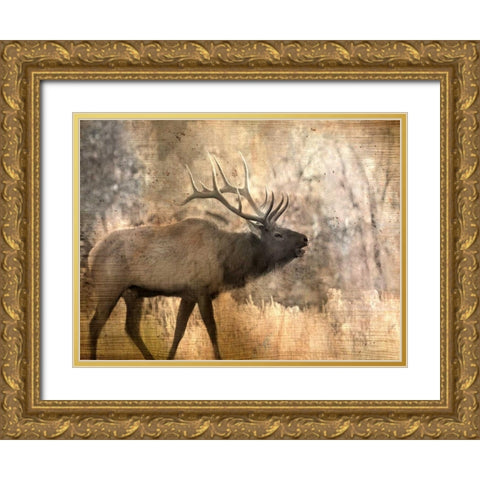 Morning Walk Gold Ornate Wood Framed Art Print with Double Matting by Allen, Kimberly