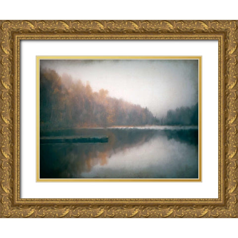 Cloudy Lake Gold Ornate Wood Framed Art Print with Double Matting by Allen, Kimberly