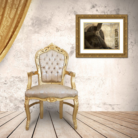 Vintage Flight 1030 Gold Ornate Wood Framed Art Print with Double Matting by Allen, Kimberly