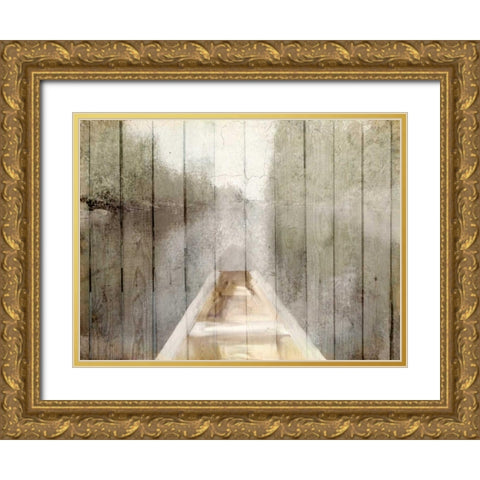 Canoe Tip Gold Ornate Wood Framed Art Print with Double Matting by Allen, Kimberly