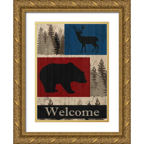 Cabin Fever Gold Ornate Wood Framed Art Print with Double Matting by Allen, Kimberly