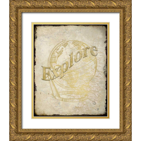 Explore Gold Ornate Wood Framed Art Print with Double Matting by Allen, Kimberly