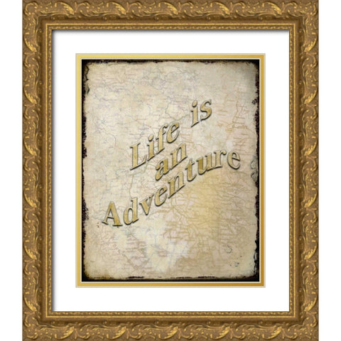 Life Is Gold Ornate Wood Framed Art Print with Double Matting by Allen, Kimberly