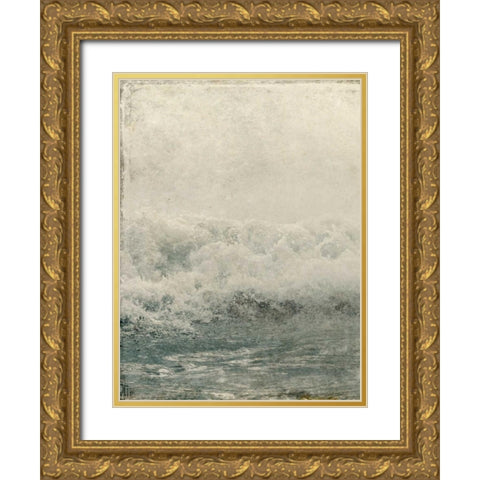 Ocean Waves 1 Gold Ornate Wood Framed Art Print with Double Matting by Allen, Kimberly