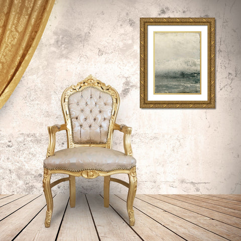 Ocean Waves 2 Gold Ornate Wood Framed Art Print with Double Matting by Allen, Kimberly