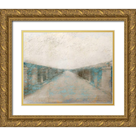 At The Pier Gold Ornate Wood Framed Art Print with Double Matting by Allen, Kimberly