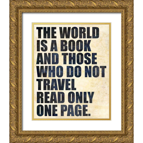 The World Gold Ornate Wood Framed Art Print with Double Matting by Allen, Kimberly