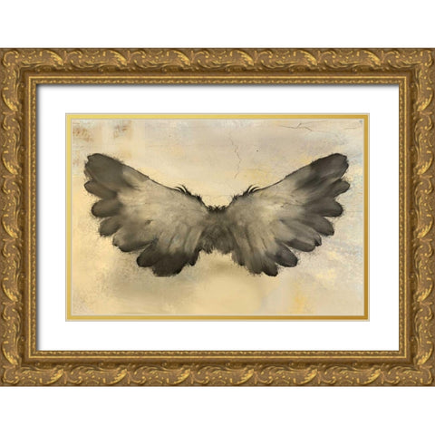 In Flight Gold Ornate Wood Framed Art Print with Double Matting by Allen, Kimberly