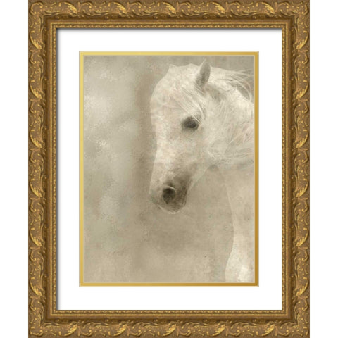 White Main Gold Ornate Wood Framed Art Print with Double Matting by Allen, Kimberly