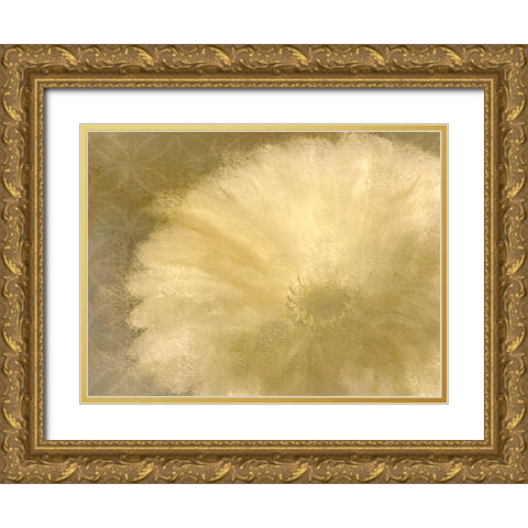 Golden Petals Gold Ornate Wood Framed Art Print with Double Matting by Allen, Kimberly