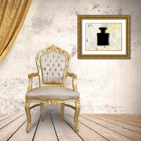Perfume  Silhouette Gold Ornate Wood Framed Art Print with Double Matting by Allen, Kimberly