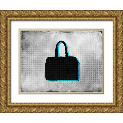 Purse Sillouette Gold Ornate Wood Framed Art Print with Double Matting by Allen, Kimberly