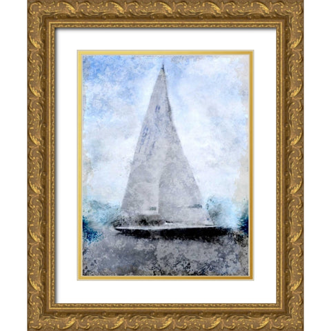 In the Harbor Gold Ornate Wood Framed Art Print with Double Matting by Allen, Kimberly