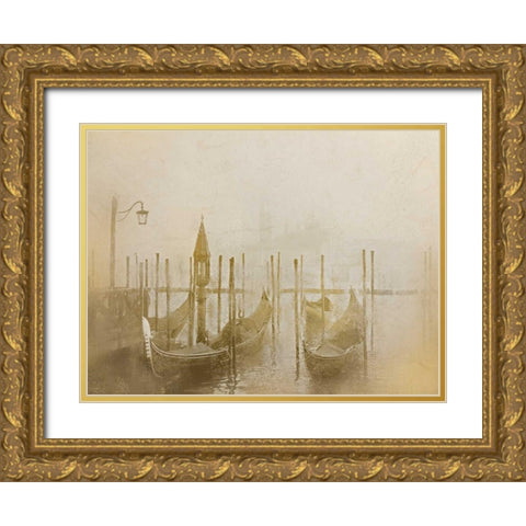 Venice at Dusk Gold Ornate Wood Framed Art Print with Double Matting by Allen, Kimberly