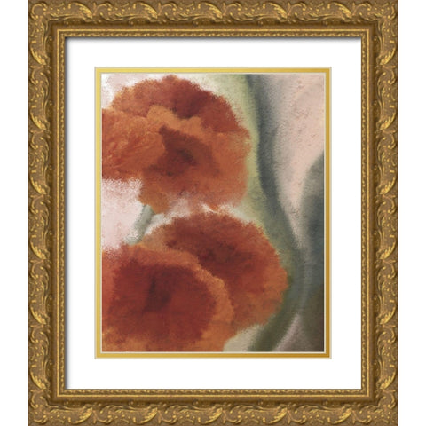 Fall Blooms 2 Gold Ornate Wood Framed Art Print with Double Matting by Kimberly, Allen