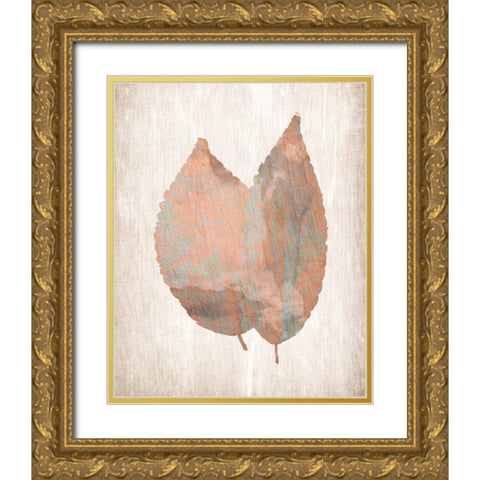 Leaf Print 2 Gold Ornate Wood Framed Art Print with Double Matting by Kimberly, Allen
