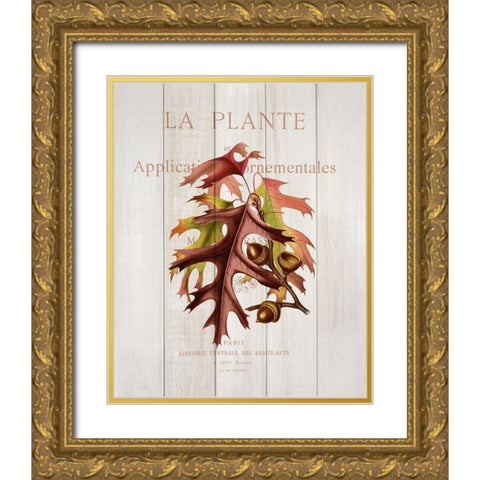 Fall Botanical 2 Gold Ornate Wood Framed Art Print with Double Matting by Kimberly, Allen