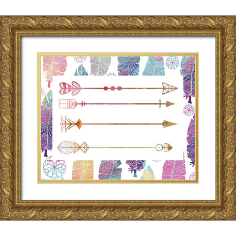 Wild 4 Gold Ornate Wood Framed Art Print with Double Matting by Kimberly, Allen