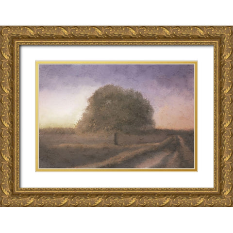Fall Dusk Gold Ornate Wood Framed Art Print with Double Matting by Kimberly, Allen