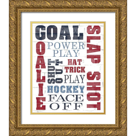 GOAL Gold Ornate Wood Framed Art Print with Double Matting by Kimberly, Allen