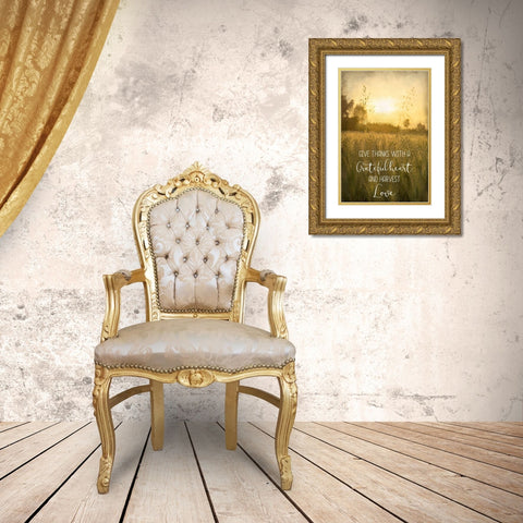 Grateful Heart Gold Ornate Wood Framed Art Print with Double Matting by Kimberly, Allen