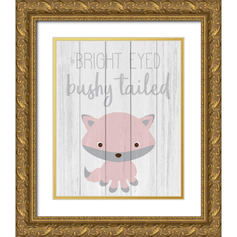 Bright Eyed Gold Ornate Wood Framed Art Print with Double Matting by Kimberly, Allen