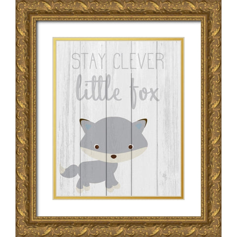 Stay Clever Gold Ornate Wood Framed Art Print with Double Matting by Kimberly, Allen