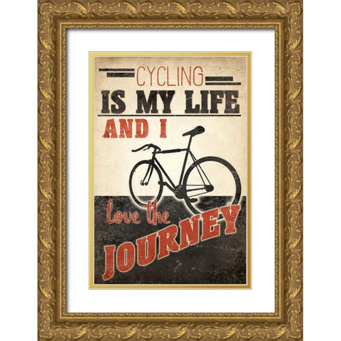 Love the Journey Gold Ornate Wood Framed Art Print with Double Matting by Allen, Kimberly