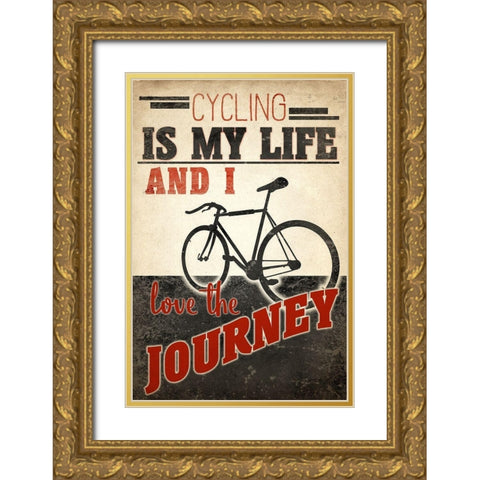 Love The Journey Gold Ornate Wood Framed Art Print with Double Matting by Kimberly, Allen