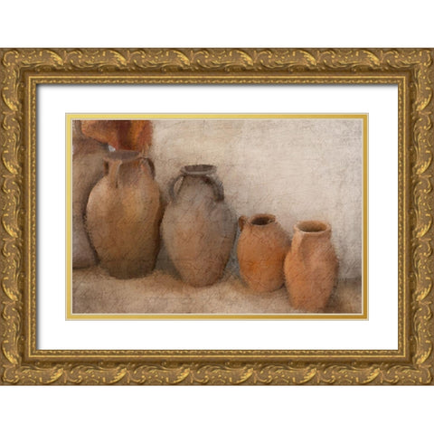 In A Row Gold Ornate Wood Framed Art Print with Double Matting by Allen, Kimberly