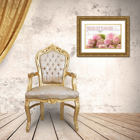 Fresh Cut Flowers Gold Ornate Wood Framed Art Print with Double Matting by Kimberly, Allen