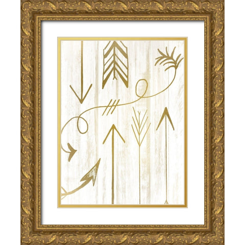 Arrow Way 2 Gold Ornate Wood Framed Art Print with Double Matting by Kimberly, Allen