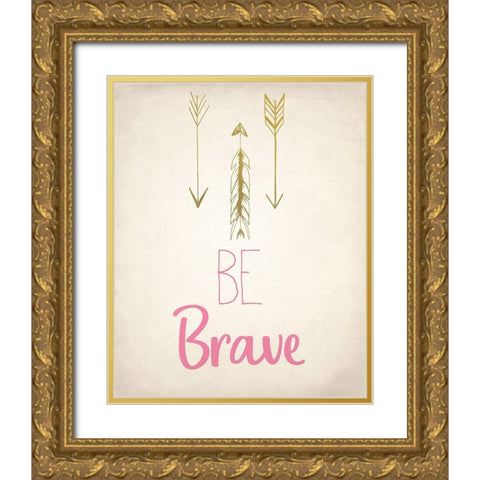 BE 2 Gold Ornate Wood Framed Art Print with Double Matting by Kimberly, Allen