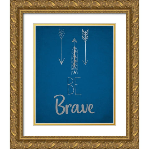 BE 2 boy Gold Ornate Wood Framed Art Print with Double Matting by Kimberly, Allen