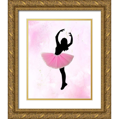 Dancer 1 Gold Ornate Wood Framed Art Print with Double Matting by Kimberly, Allen