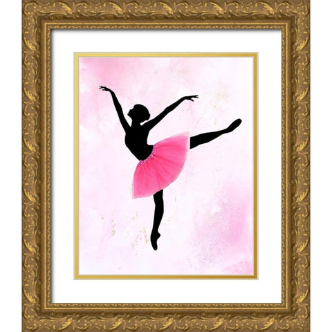 Dancer 2 Gold Ornate Wood Framed Art Print with Double Matting by Kimberly, Allen