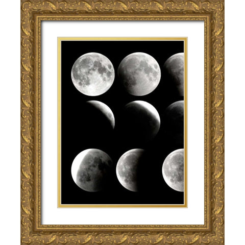 Moon Phase 1 Gold Ornate Wood Framed Art Print with Double Matting by Allen, Kimberly