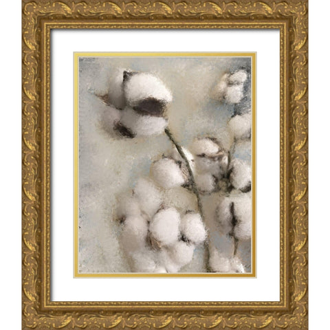 Sprays of Cotton 2 Gold Ornate Wood Framed Art Print with Double Matting by Kimberly, Allen