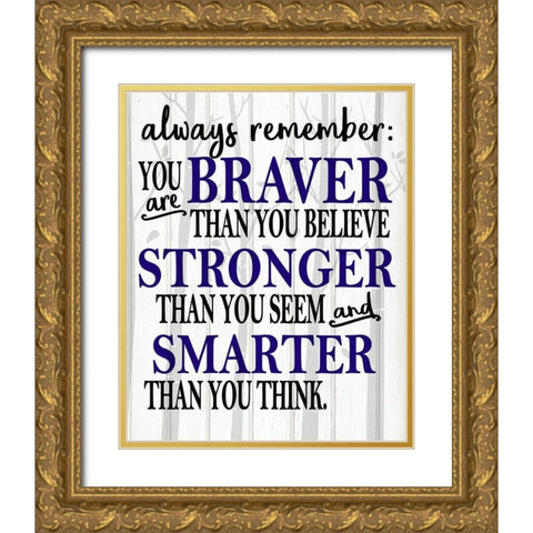 Always Remember Gold Ornate Wood Framed Art Print with Double Matting by Kimberly, Allen